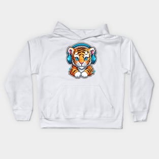 Little Tiger Tunes: A Roaring Rhythm Kids Hoodie